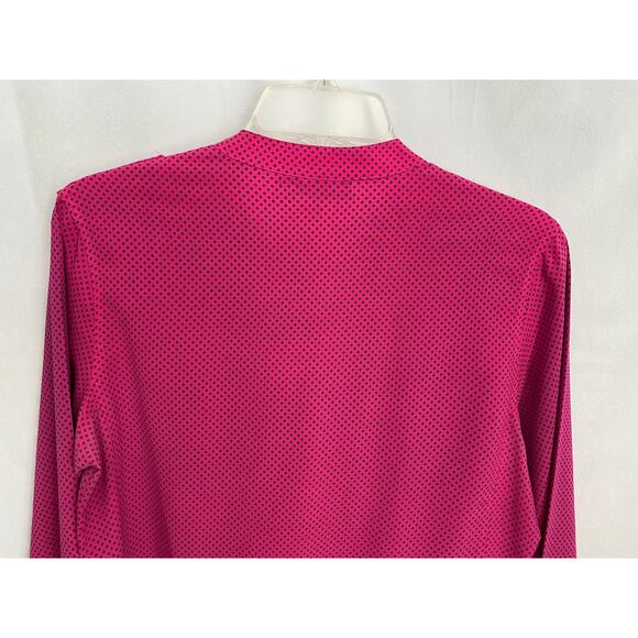 Apt. 9 Long Sleeve Button Front Mandarin Collar Tailored Blouse Small - Picture 5 of 9